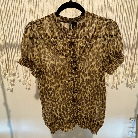 Passport Tops - Passport Leopard Blouse Size L
